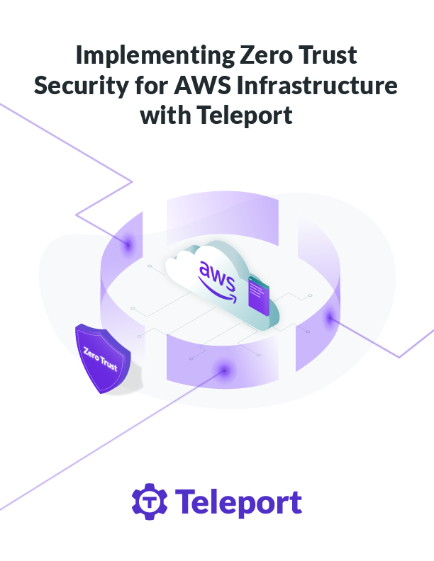 Book cover for "Implementing Zero Trust Security for AWS Infrastructure with Teleport"