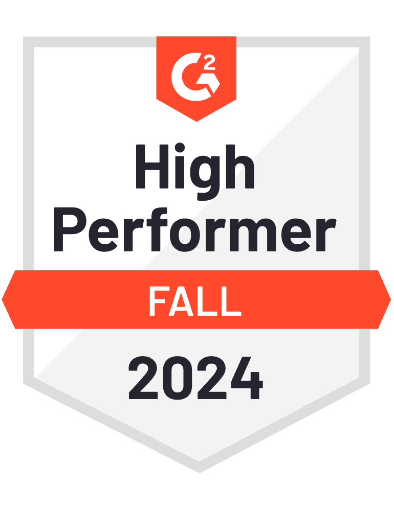 G2 high performer award fall 2024