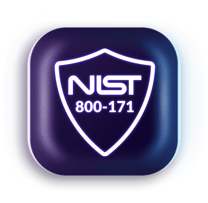NIST 800-171 compliance badge button