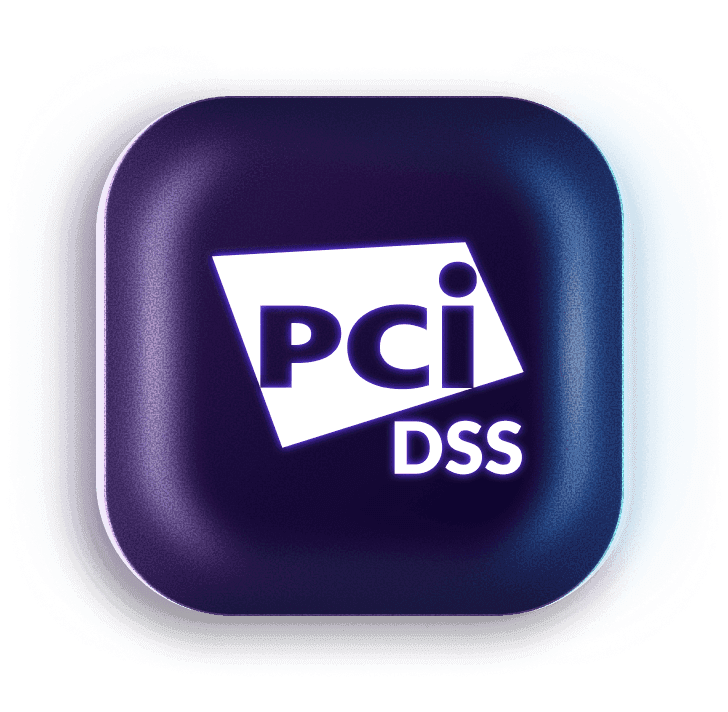 PCI DSS compliance badge button