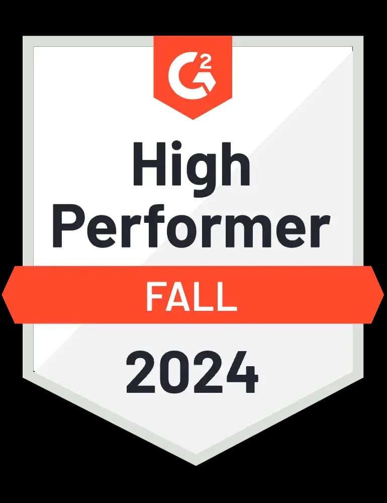 G2 high performer award fall 2024