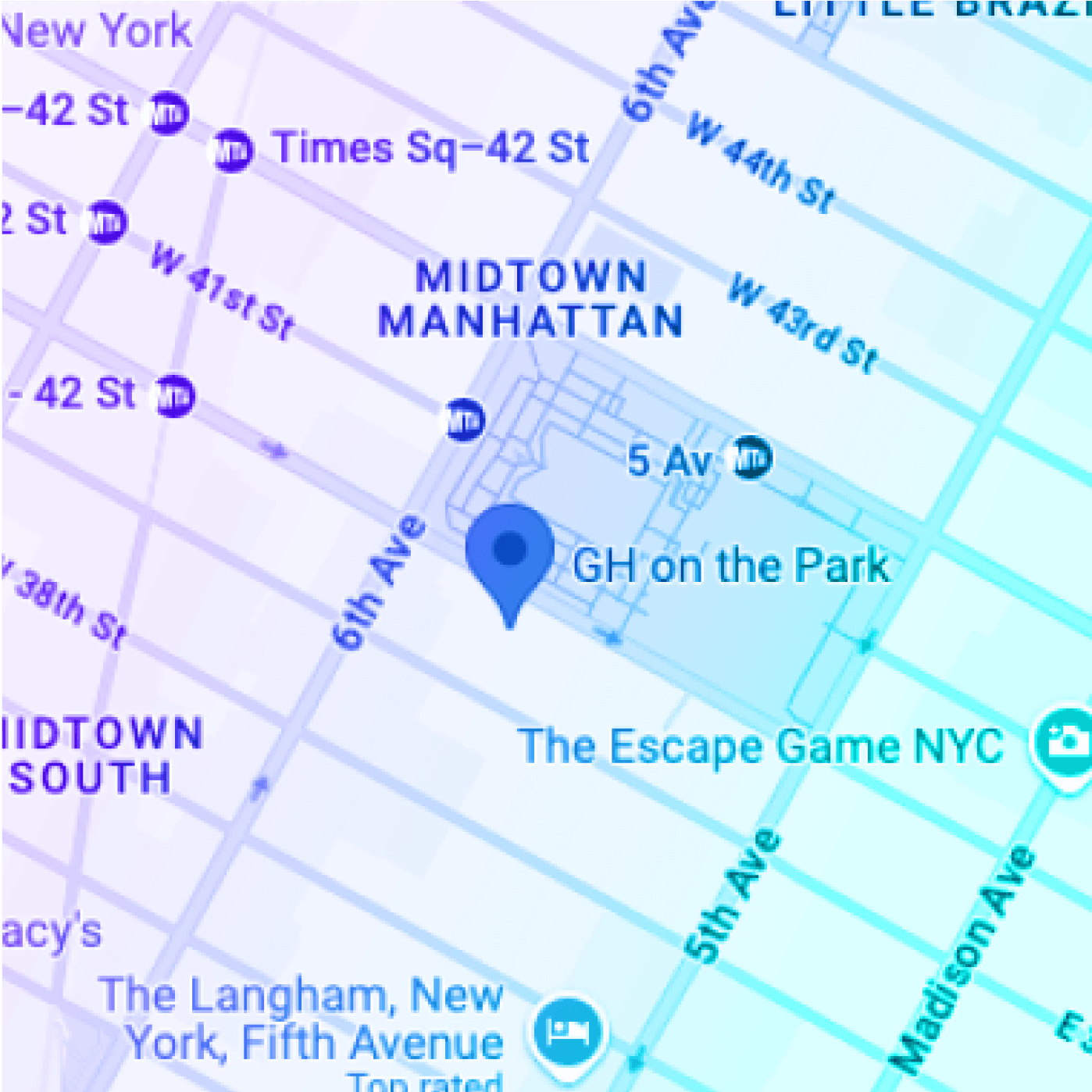 Image of a map displaying the NYC event location