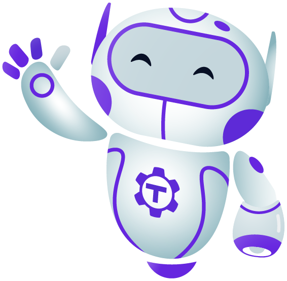 Teleport's robot mascot Pam