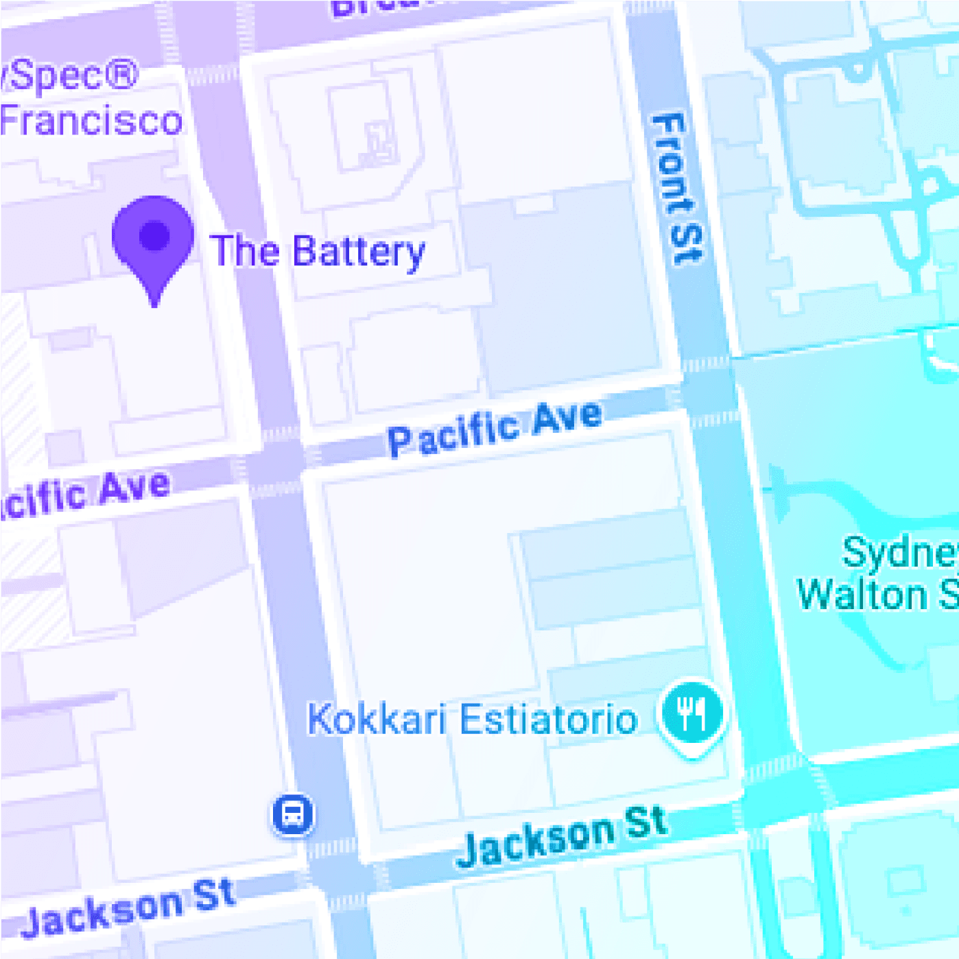 Image of a map displaying the SF event location