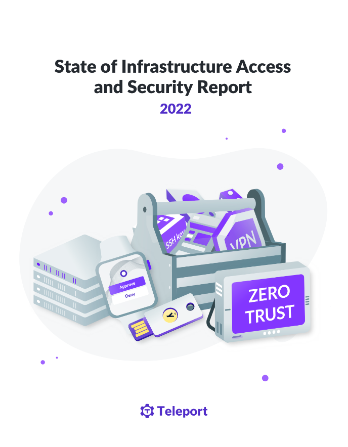 Book cover for "State of Infrastructure Access and Security Report 2022"