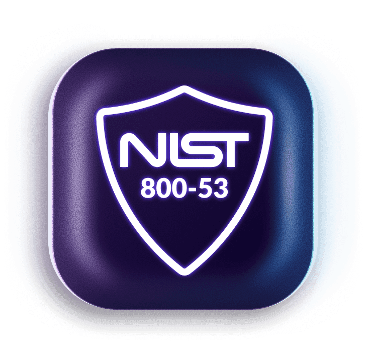 NIST 800-53 compliance badge button