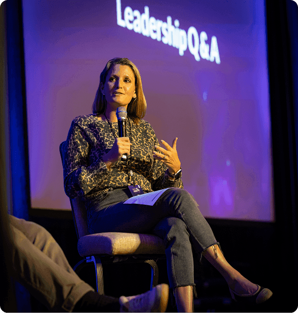 Speaker at a Leadership Q&A