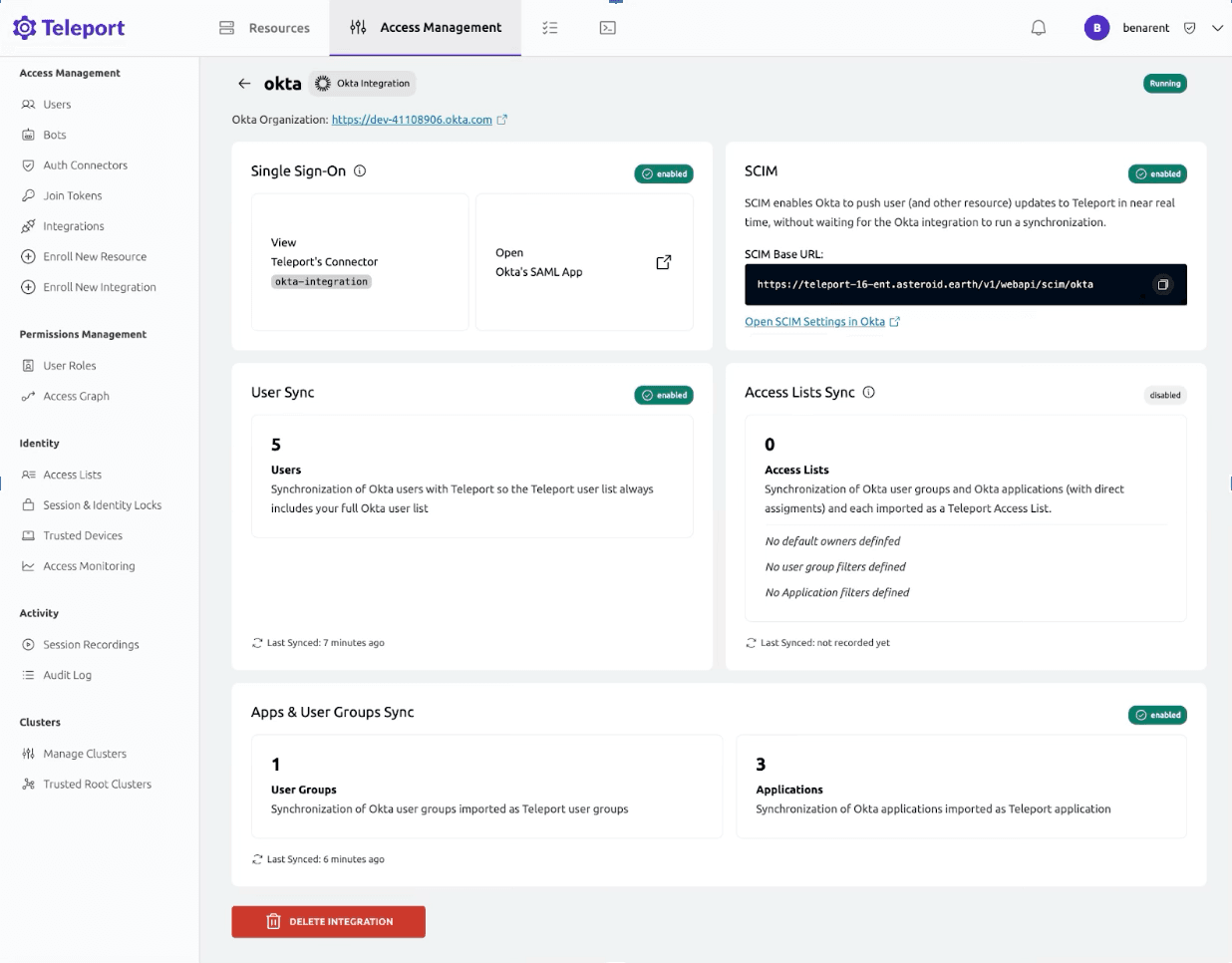 Okta Dashboard