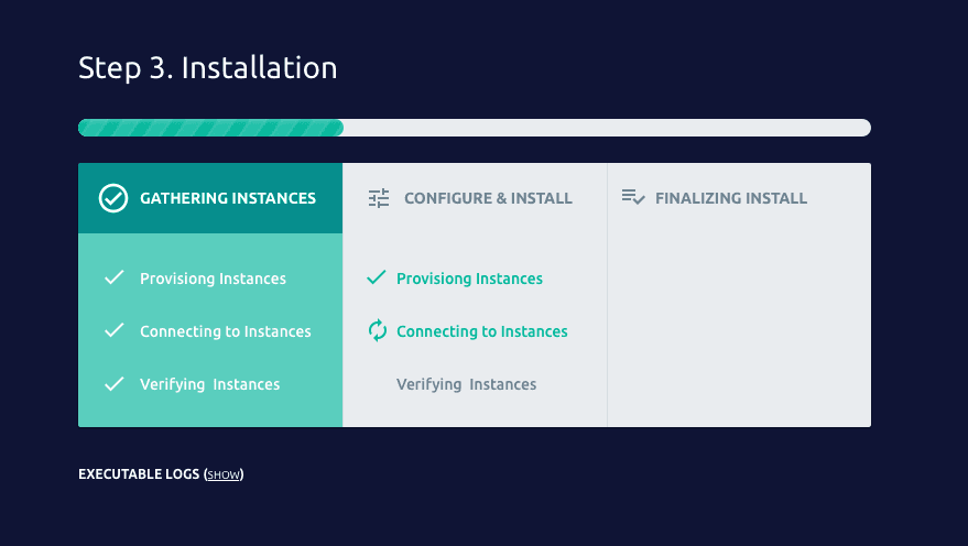 Air gap installation