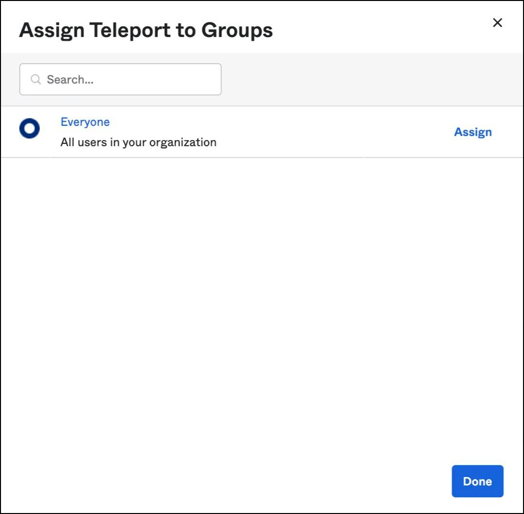 Assign groups