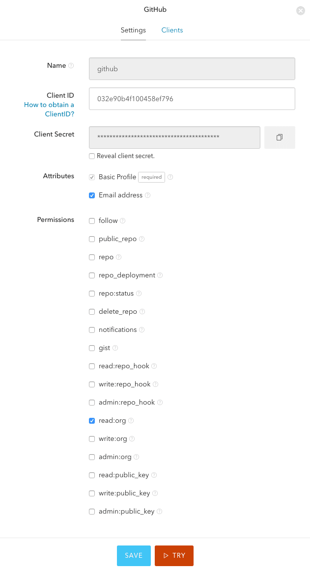 github settings
