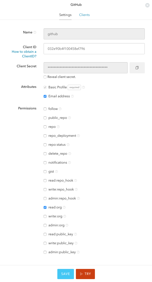 github settings