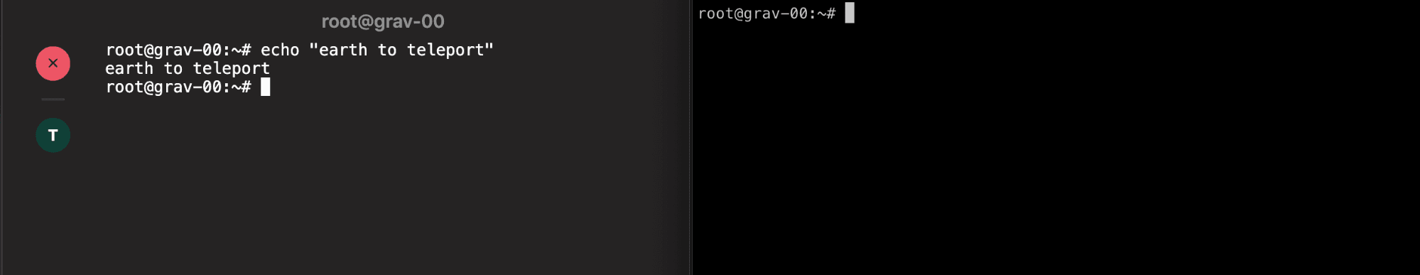 terminal white space