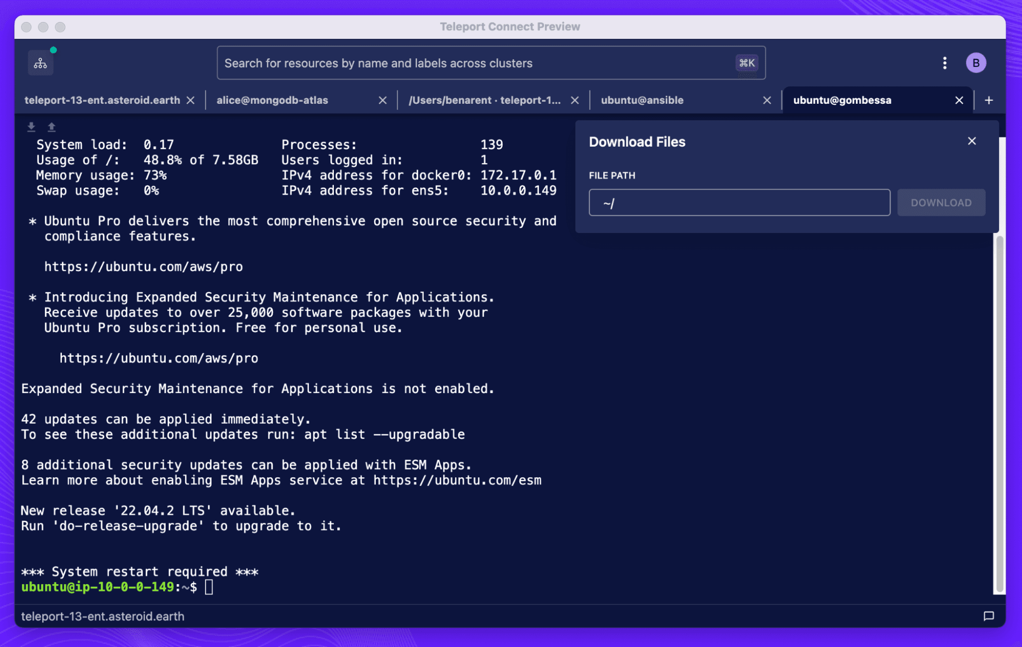 download with scp