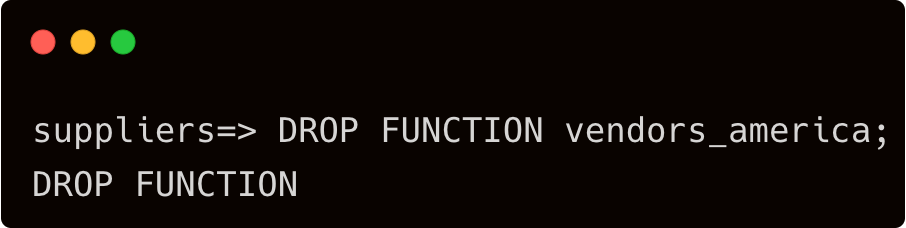 drop function