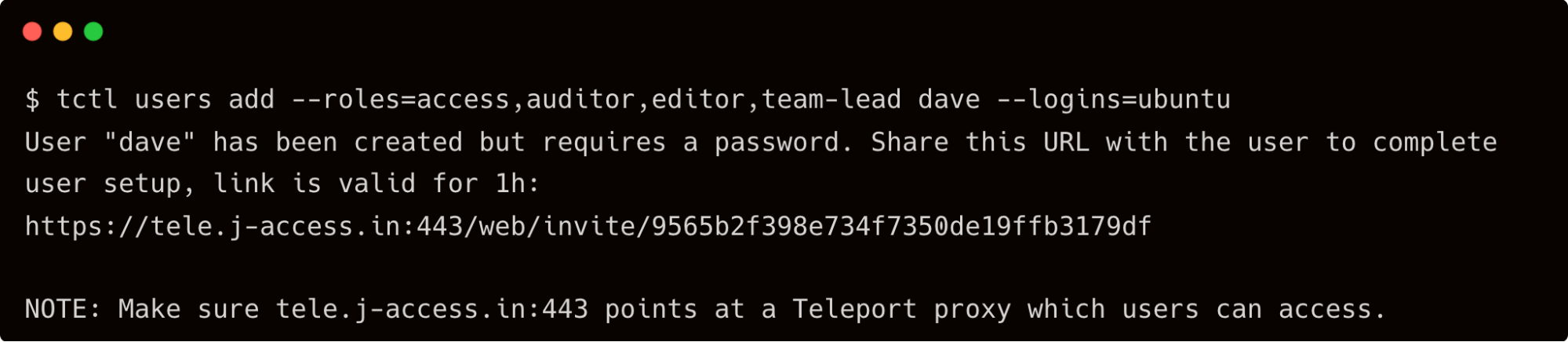 tctl users add