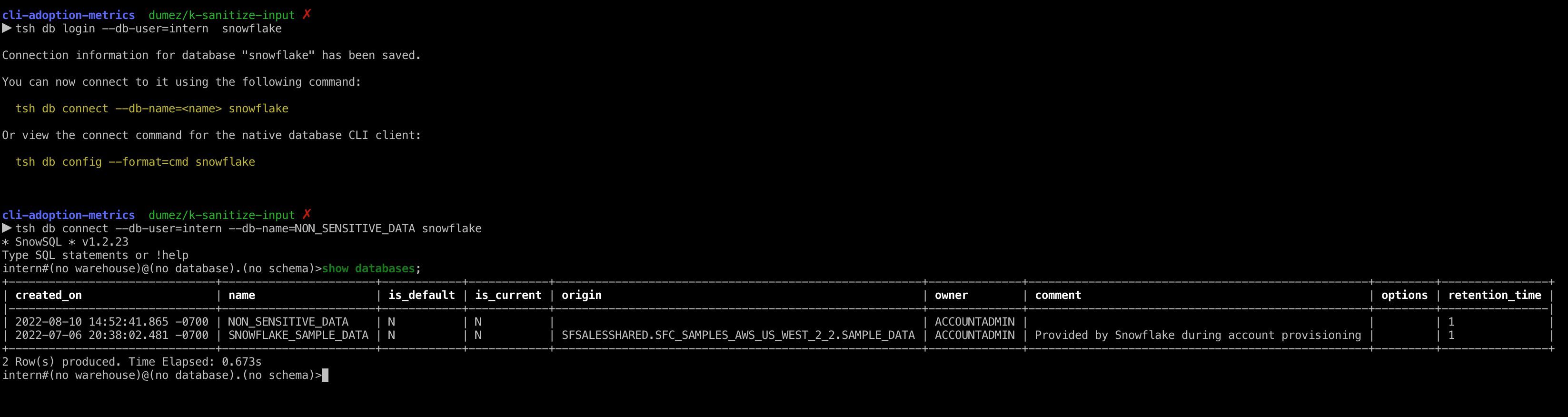 intern view of databases