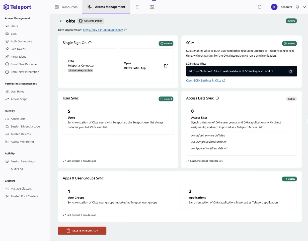 Okta Dashboard
