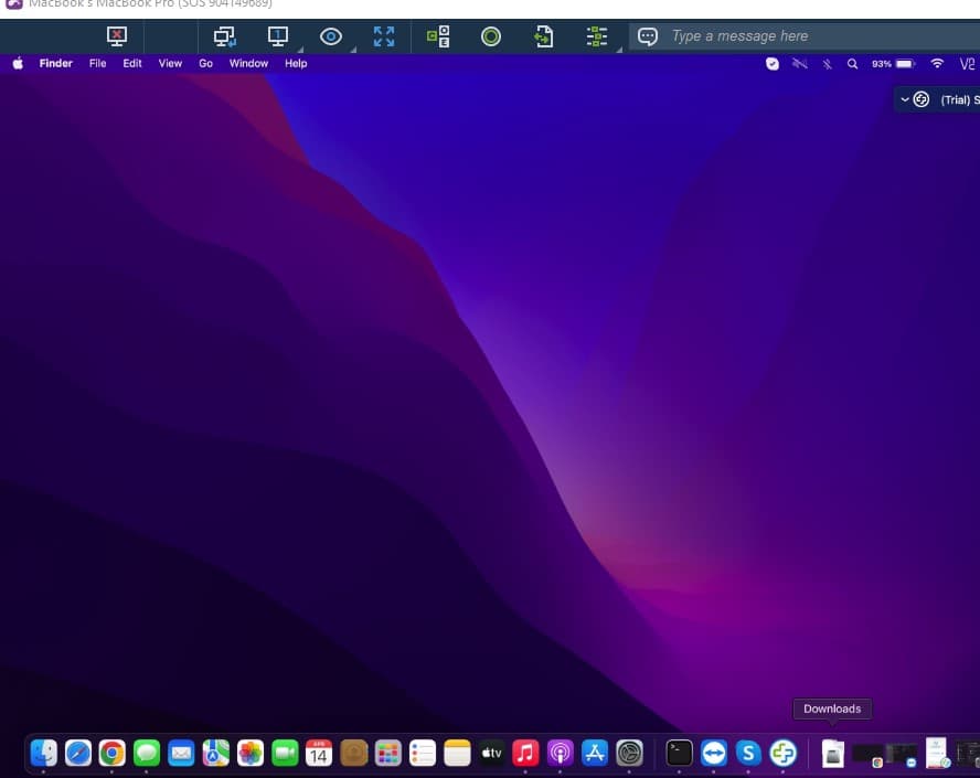 An established Splashtop session