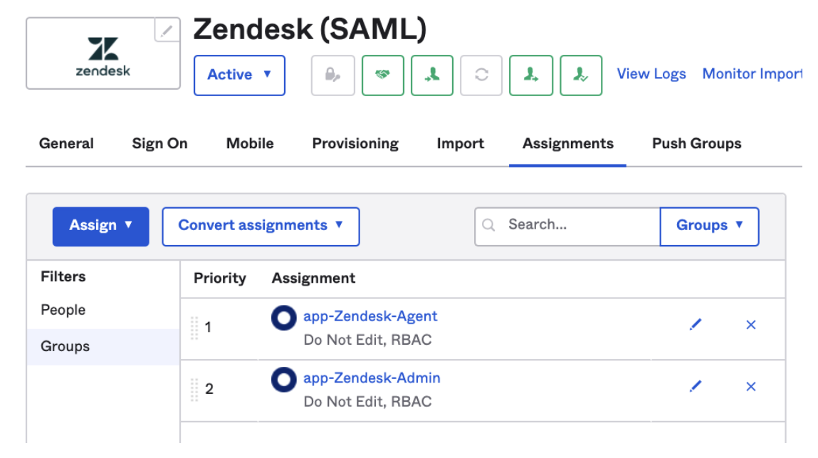 Zendesk application config