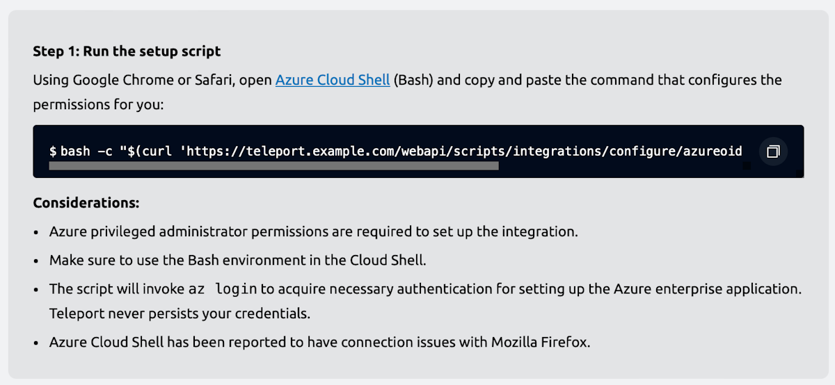 Second step of the Entra ID integration onboarding