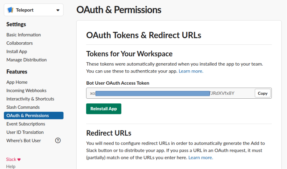 OAuth Tokens