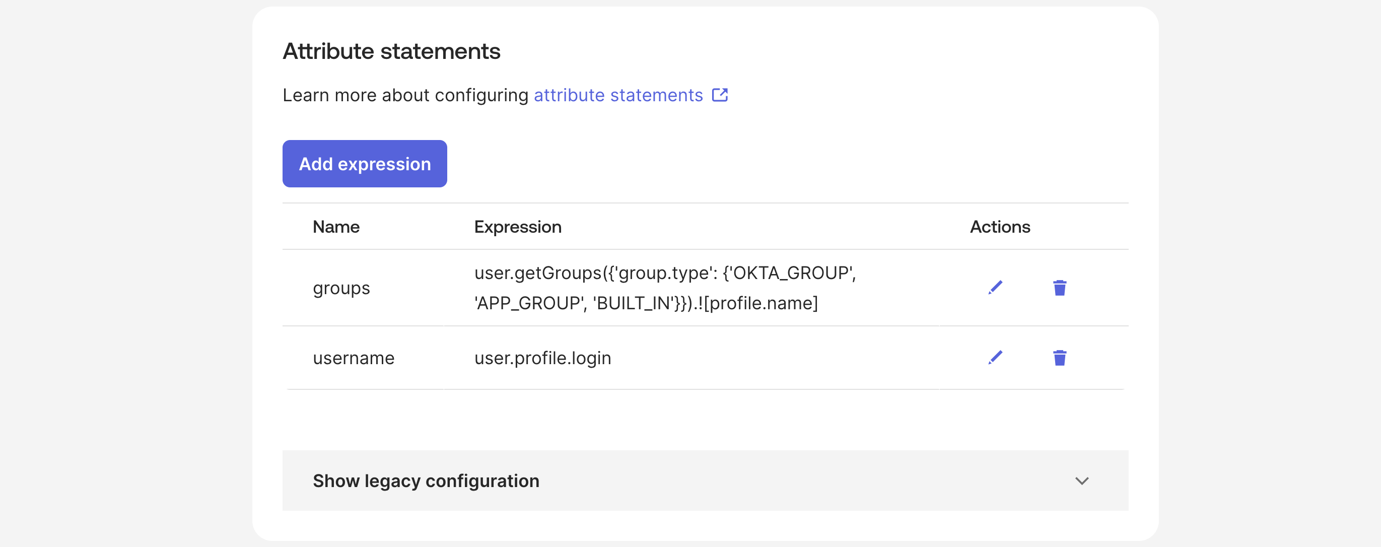 Set groups attribute