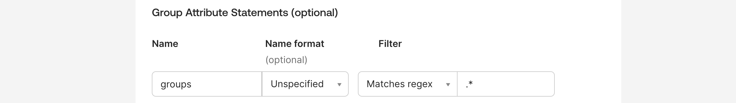Set groups attribute