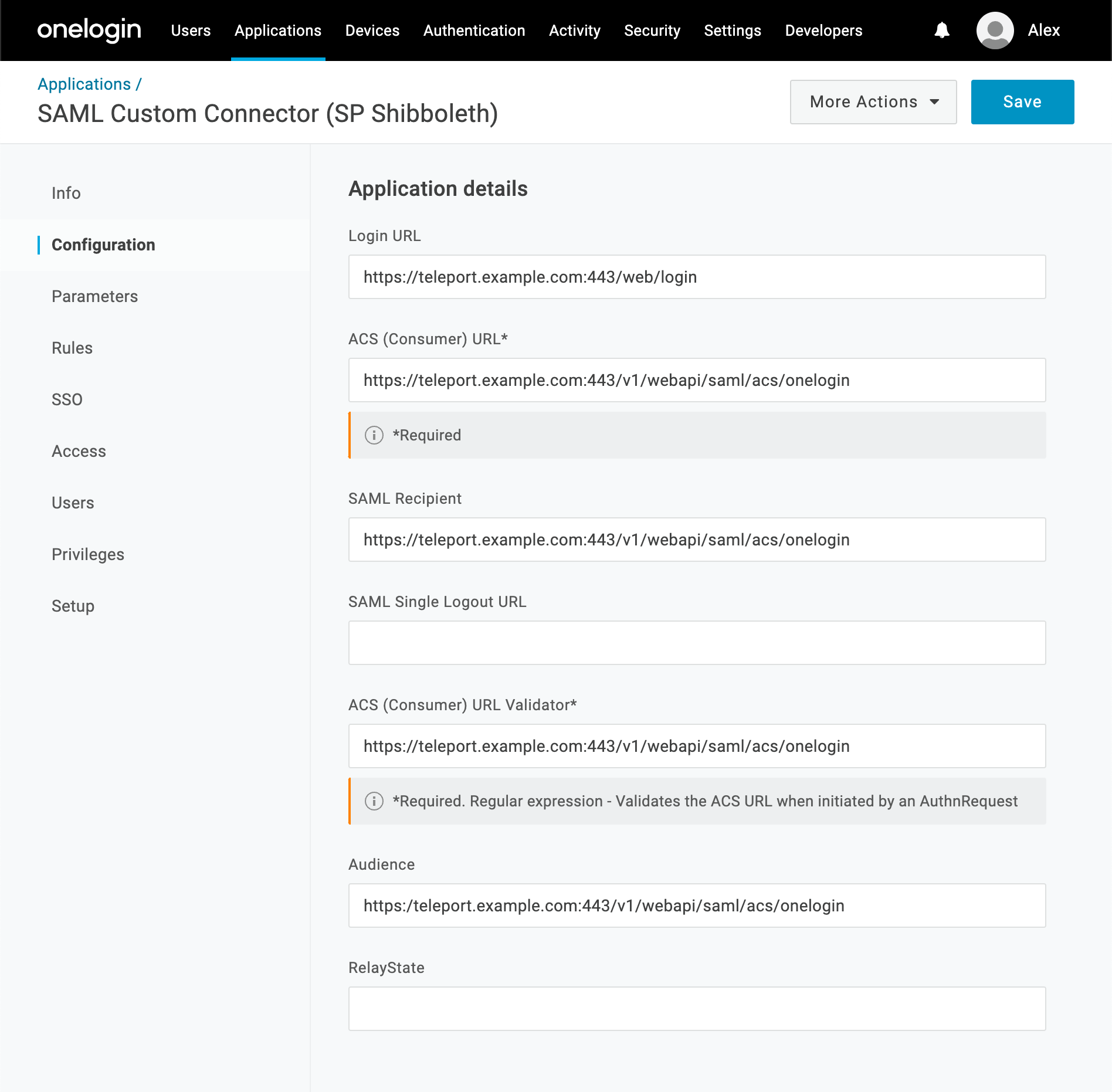 Configure SAML