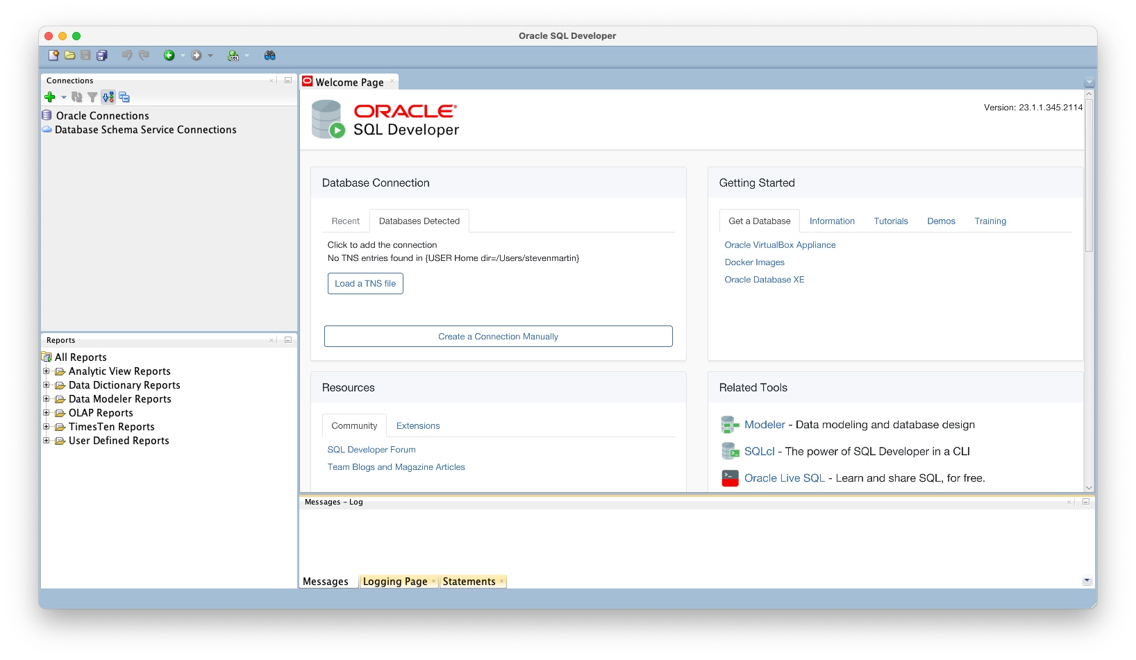 Oracle SQL Developer Add Database Connection