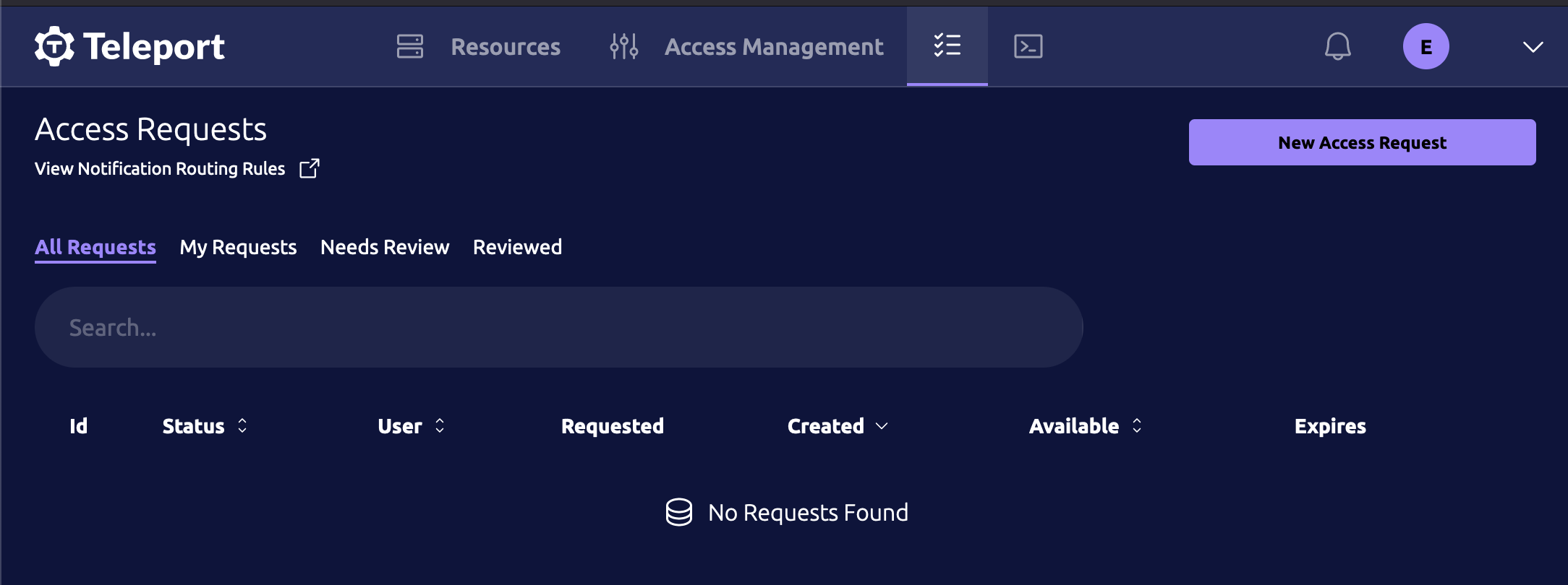 View Notification Routing Rules